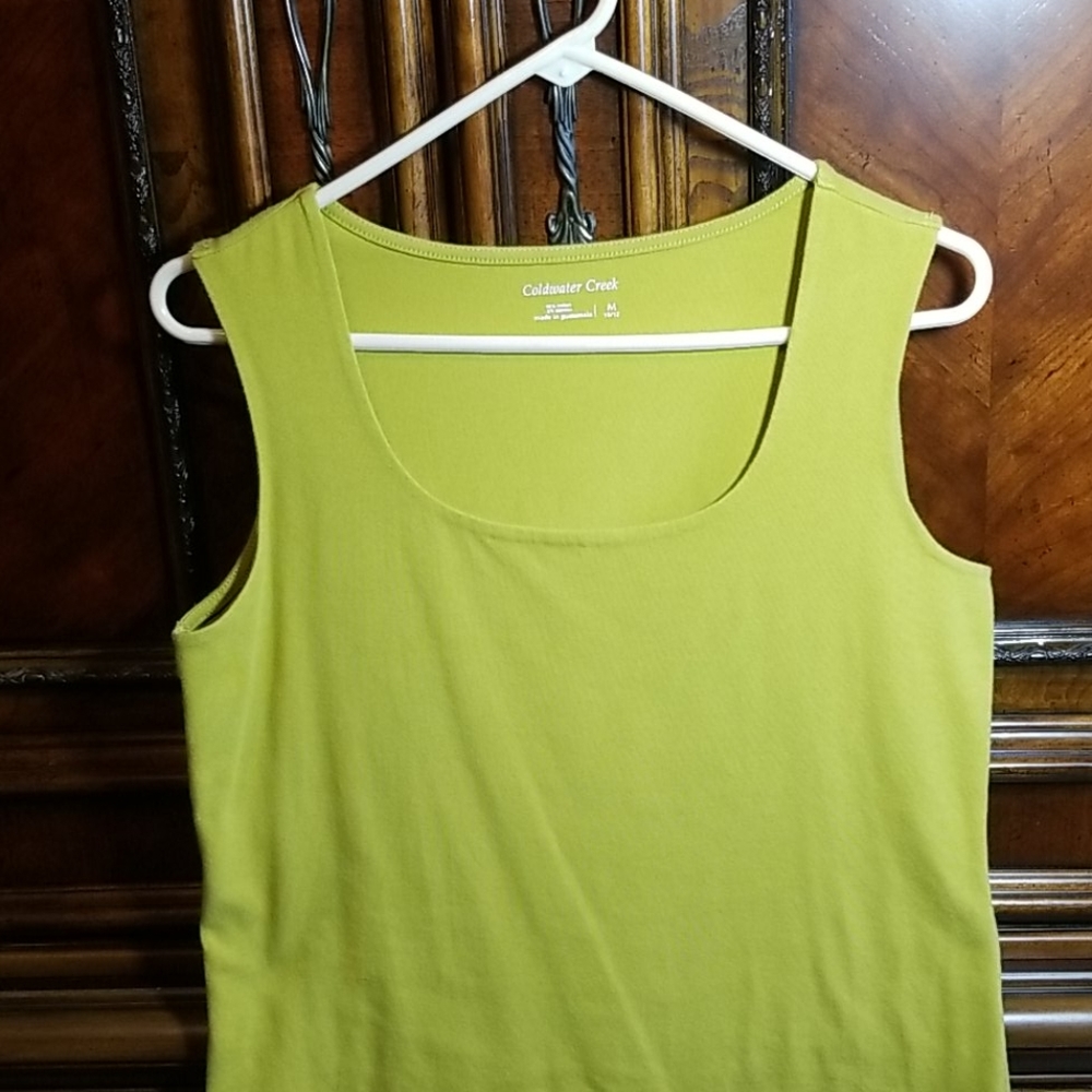 Coldwater Creek Sleeveless Cotton Spandex Tee